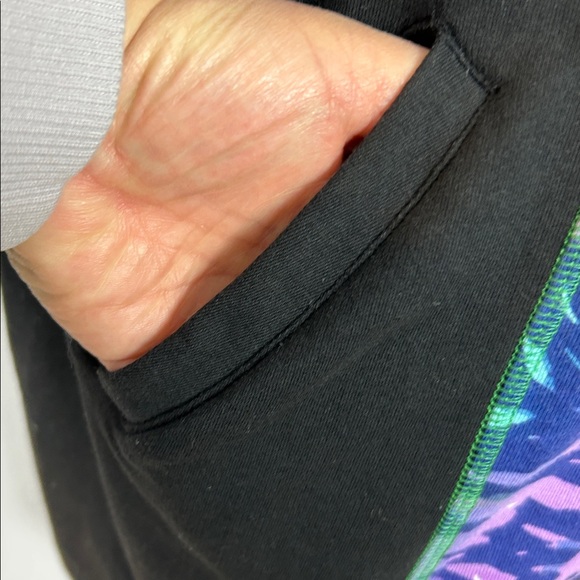 Parsley & Sage Artsy Patchwork Full Zip Cotton Jacket XL Black Casual Pockets - Picture 10 of 13